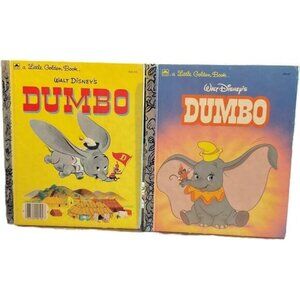 Walt Disneys Dumbo Little Golden Books Vintage Set